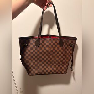 Louis Vuitton Neverfull Tote with Red Interior